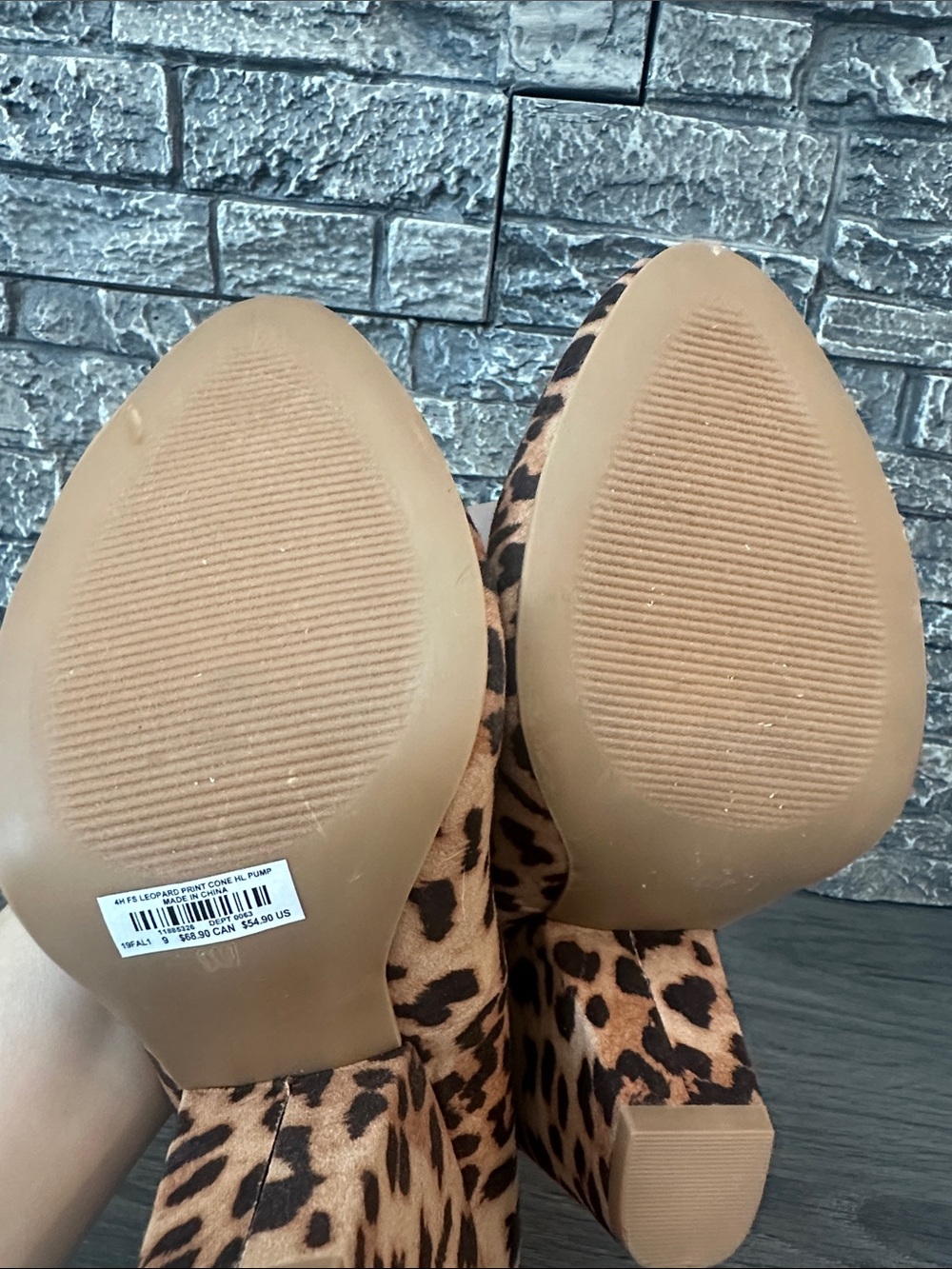 Torrid Leopard Print Ankle-Strap Block Heels - Tan/Black - Picture 7 of 7